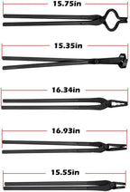 5Pcs Knife Making Tongs Set Bladesmith Blacksmith Tongs for Anvil Vise Forge