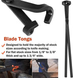 5Pcs Knife Making Tongs Set Bladesmith Blacksmith Tongs for Anvil Vise Forge