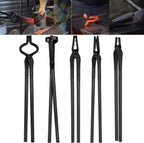 5Pcs Knife Making Tongs Set Bladesmith Blacksmith Tongs for Anvil Vise Forge