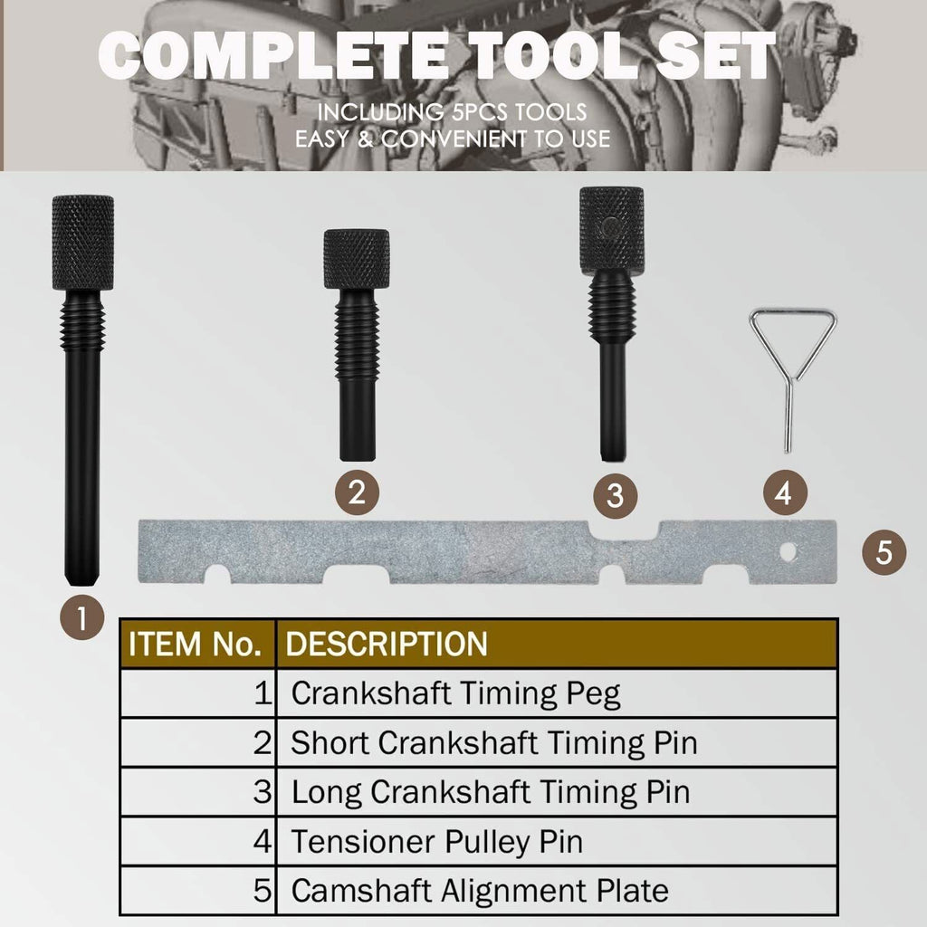 Cam Timing Alignment Tools Kit for Ford Fiesta Focus Mazda Volvo/Duratec Engine