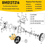Raw Sea Water Pump with Pulley for Mercury, MerCruiser, Quicksilver 46-8M0139995