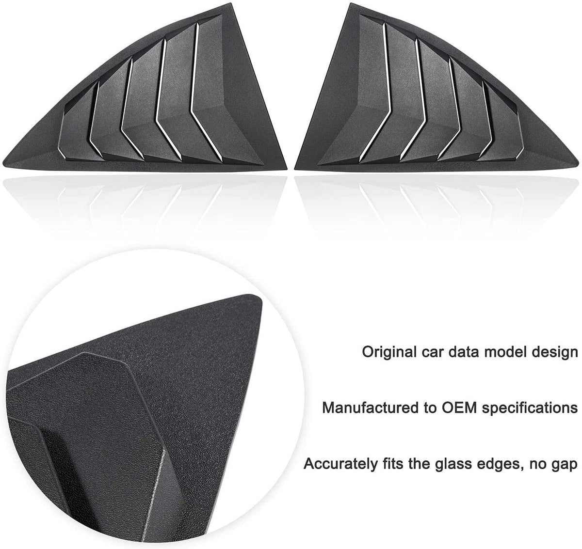 2010-2015 Chevrolet Camaro Quarter Window Louvers Pair
