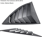 2PCS Quarter Side Window Louvers Cover For Chevy Camaro 2010-2015 SunShade Cover