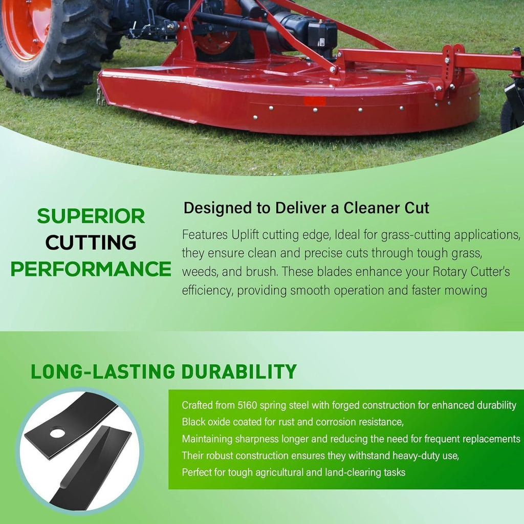 For Bush Hog 7556BH SQ172 7556 Rotary Cutter Blades, 27" x3/4" Lawn Mower Blades