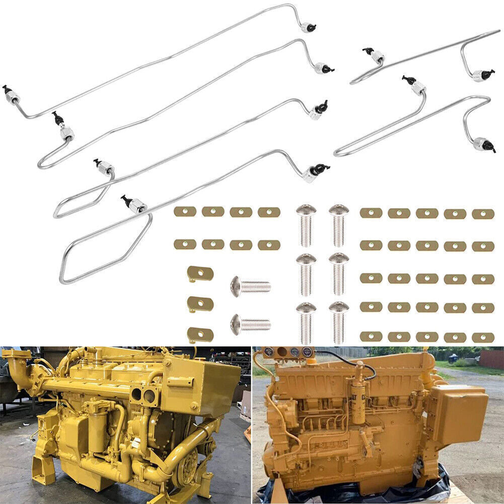For Caterpillar CAT 3406 Fuel Injection Line Kit 3406B 3406C 1917942 1917943