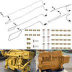 For Caterpillar CAT 3406 Fuel Injection Line Kit 3406B 3406C 1917942 1917943