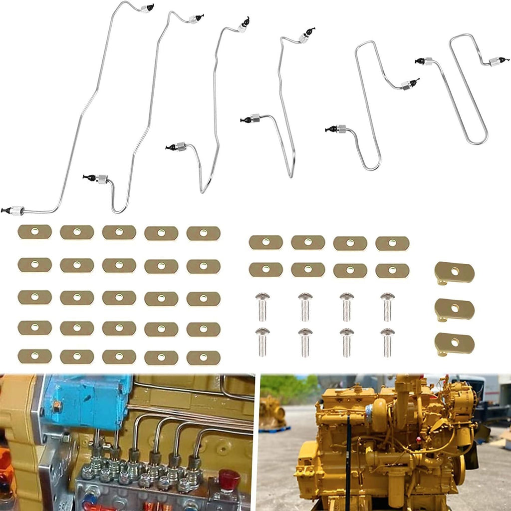 For Caterpillar CAT 3406 Fuel Injection Line Kit 3406B 3406C 1917942 1917943