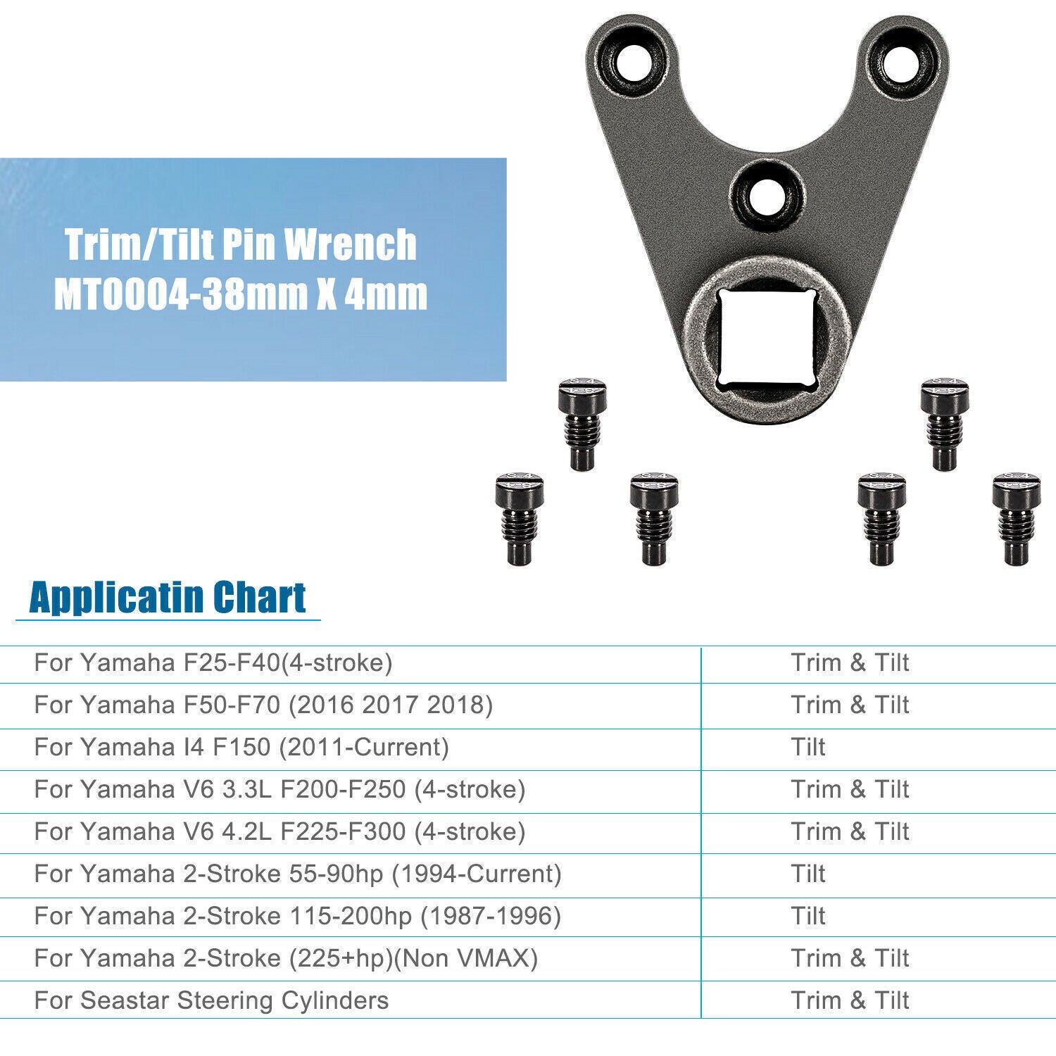 Trim/Tilt Pin Wrench Set MT0004 MT0006 MT0009 for Yamaha Suzuki Johnson Outboard