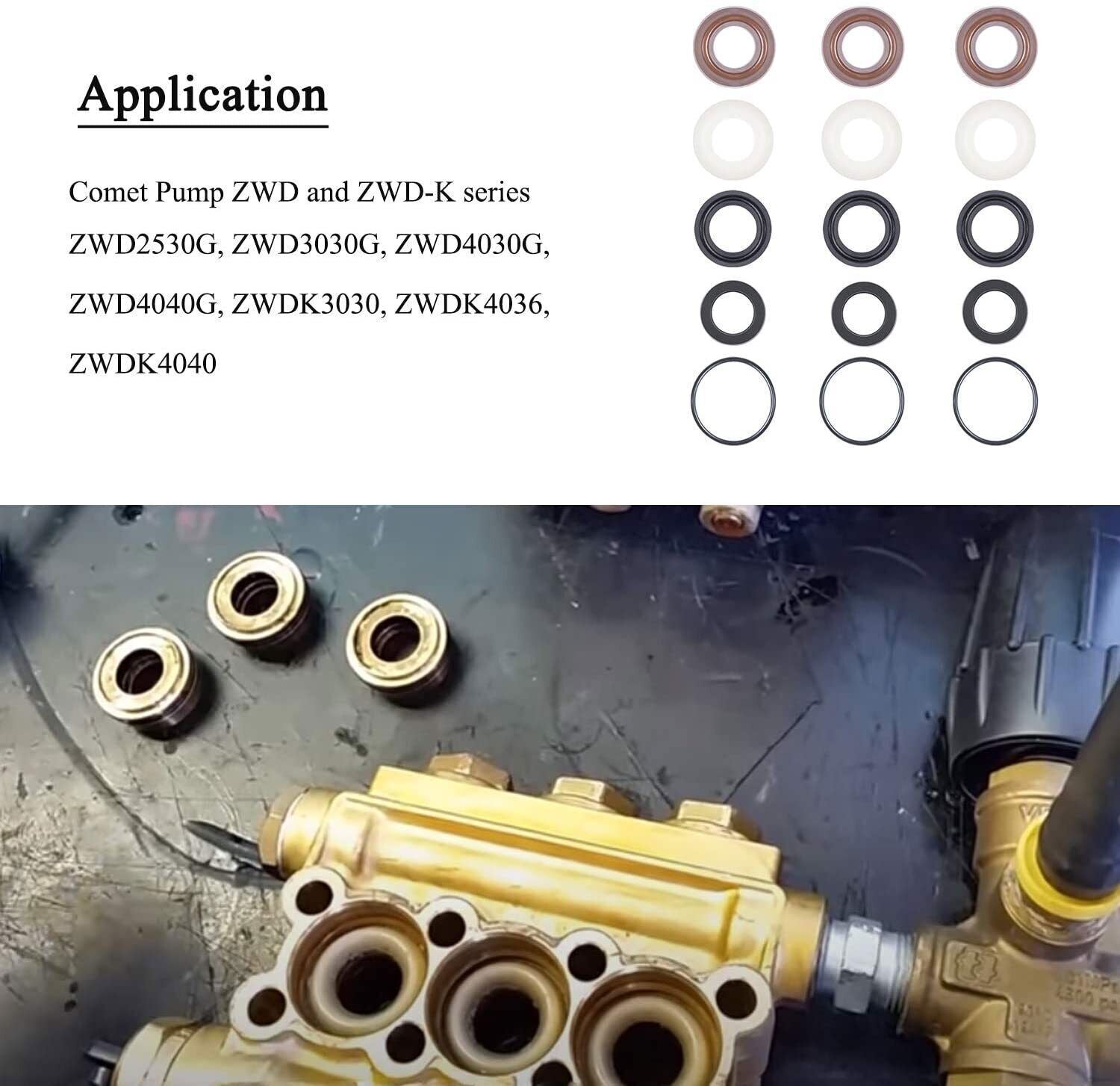 Packing Kit Pressure Washer Pump Seal Repair Accessory Kit 5019006400 Comet ZWD