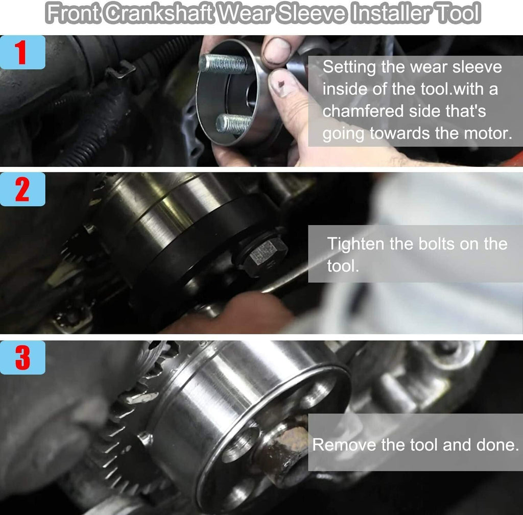 Front Cover Crankshaft Seal & Wear Sleeve Installer Tool For Cummins 5.9L 6.7L