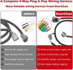 70.5" 4-Way Tow Hitch Wiring Harness For 07-18 Jeep Wrangler JK Trailer 17275.01
