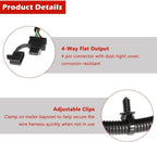 70.5" 4-Way Tow Hitch Wiring Harness For 07-18 Jeep Wrangler JK Trailer 17275.01