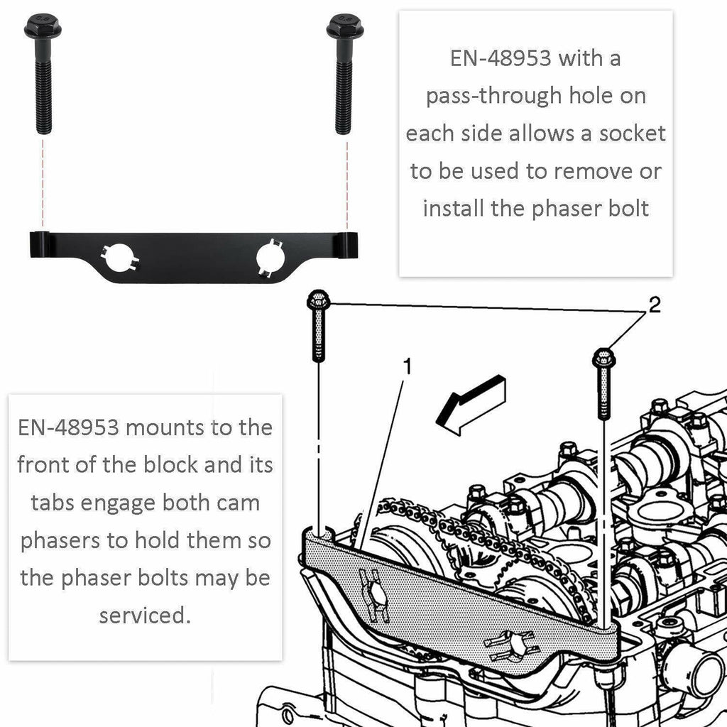 6677 Timing Chain Retainer Set EN-48749 & EN-48953 Cam Phaser Actuator Lock Tool