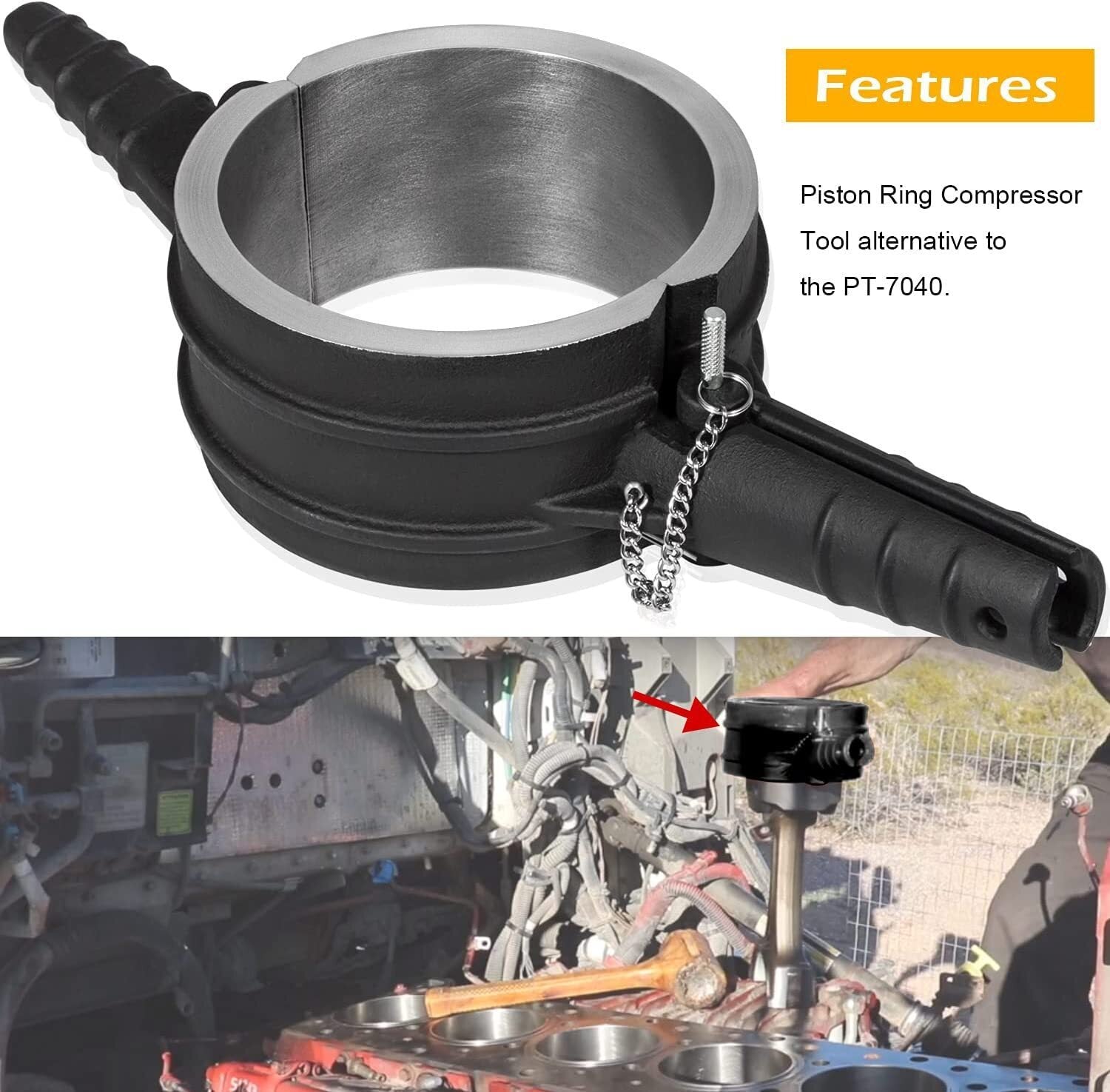 Diesel Piston Ring Compressor Tool for Caterpillar 3400 C-15 PT-7040,Cummins ISX