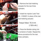 For Cummins ISX/ Signature Engine 3164001 Fuel Injector Leak Test Check Kit Alt.