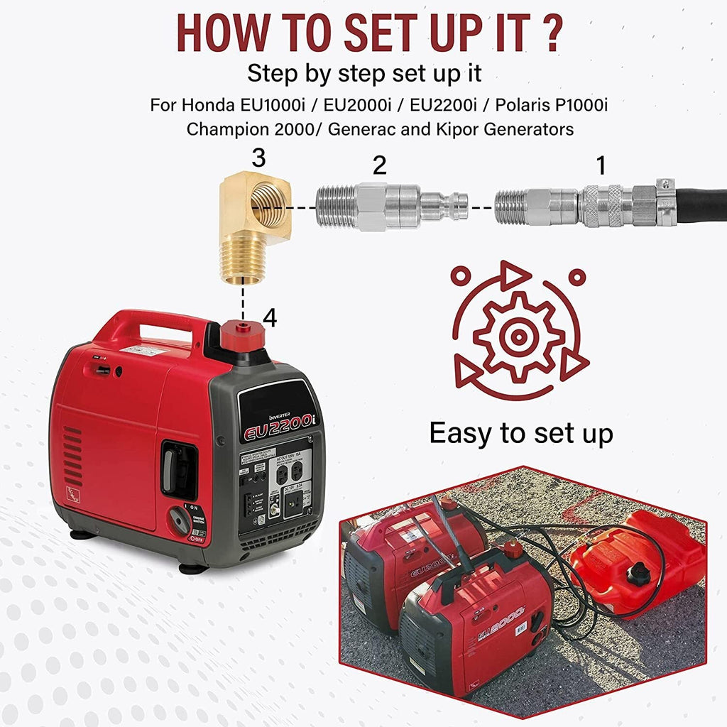 HND1.2CD Dual System Extended Run Generator Fuel Kit For Honda EU1000i, EU2000i