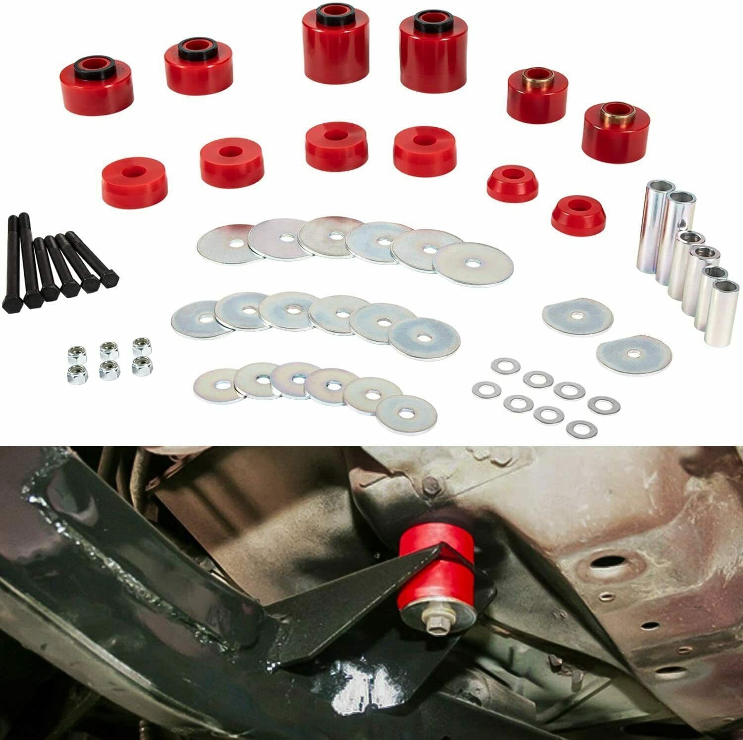 For 1980-1998 Ford F150 F250 F350 2WD/4WD 4.4123R Body Cab Mount Bushing Set Kit