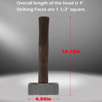 2.2LB Forging Square Hammer for Farrier Bladesmithing Blacksmith Anvil Knife