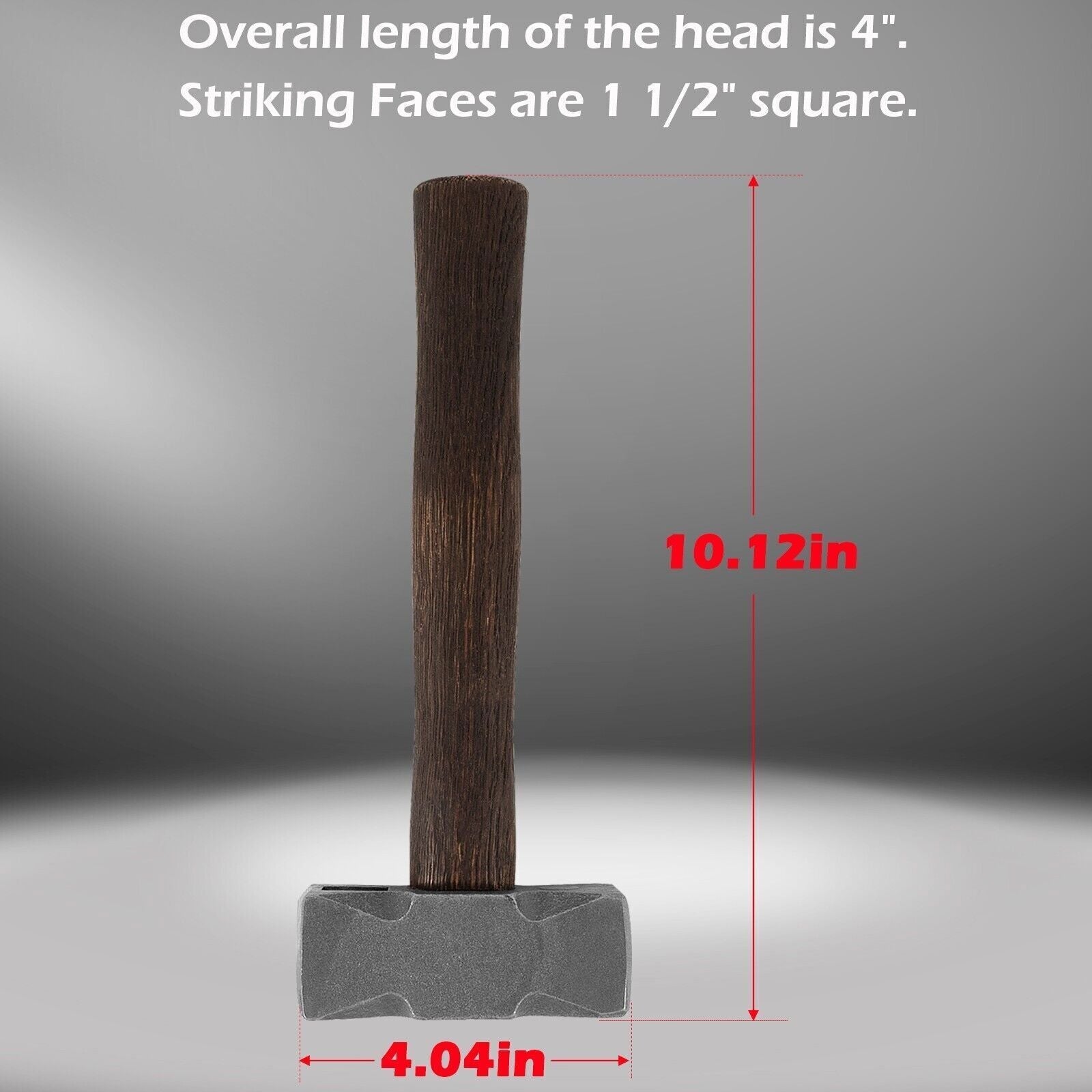 2.2LB Forging Square Hammer for Farrier Bladesmithing Blacksmith Anvil Knife