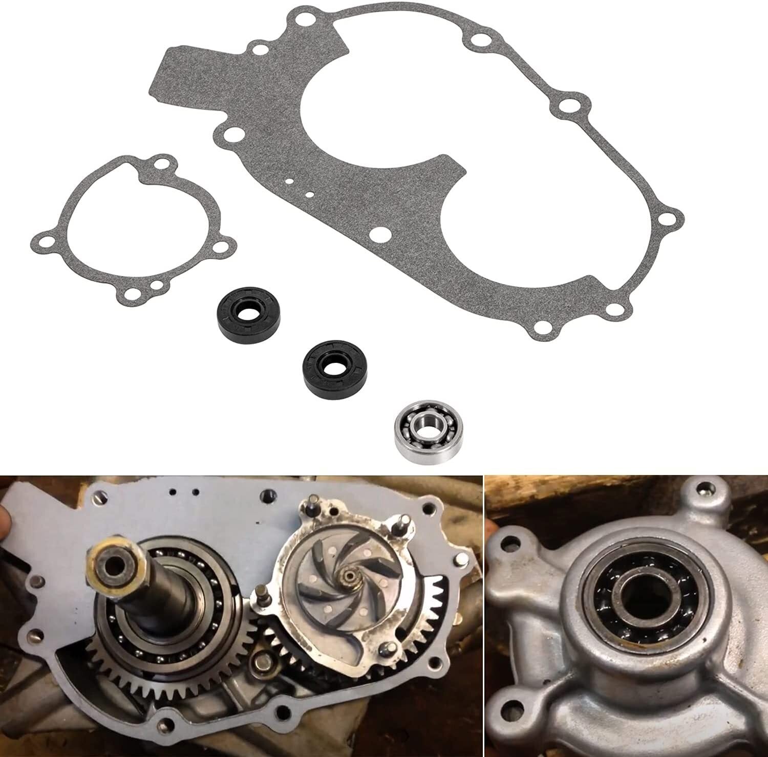 For Polaris Water Pump Rebuild Kit Bearing, Seal & Gaskets 400 & 400L 2 Stroke