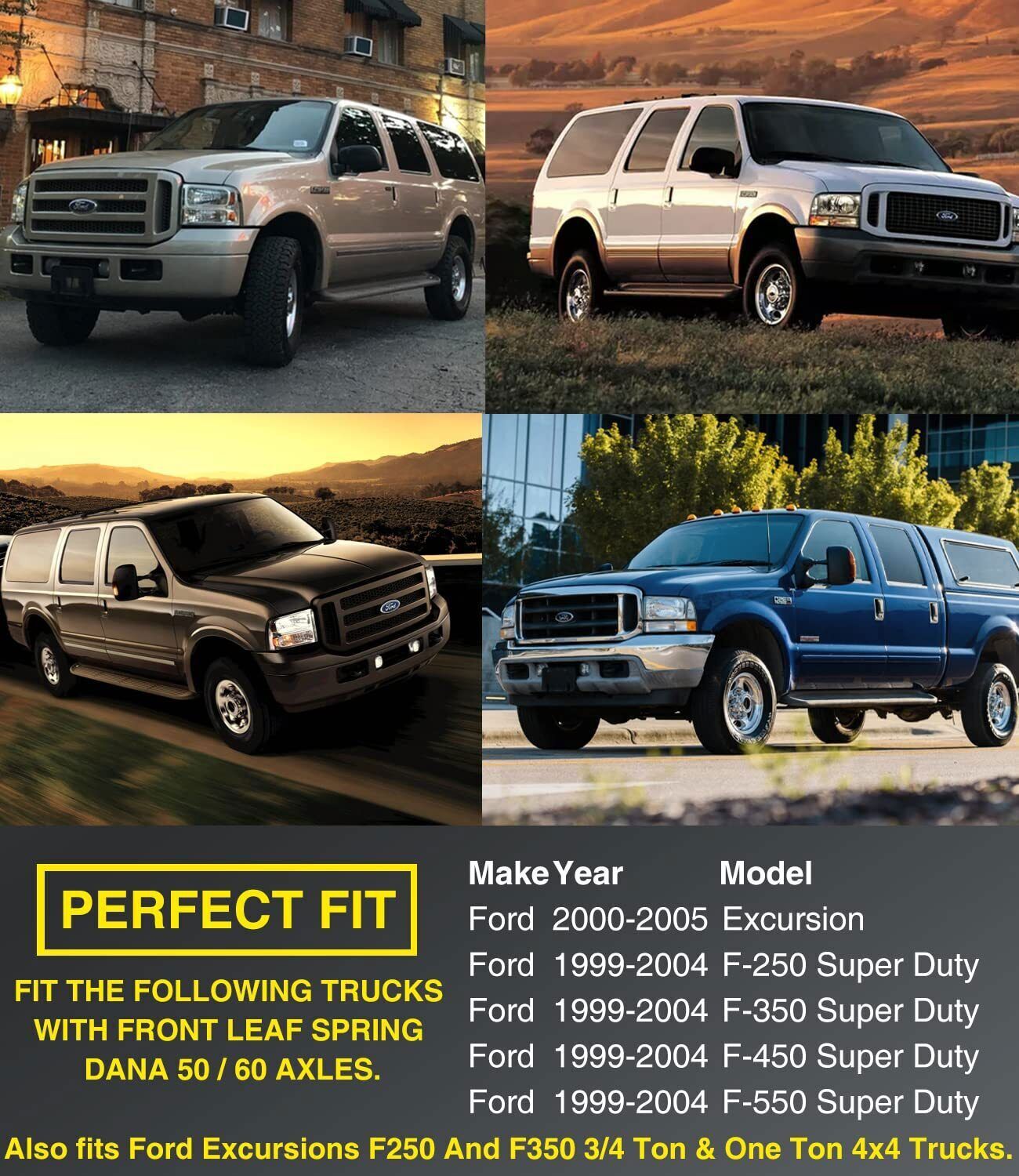 Ford 1998-2004 F250 F350 superduty Dana 50 60, Front Axle Knuckle Tube Seal Kit