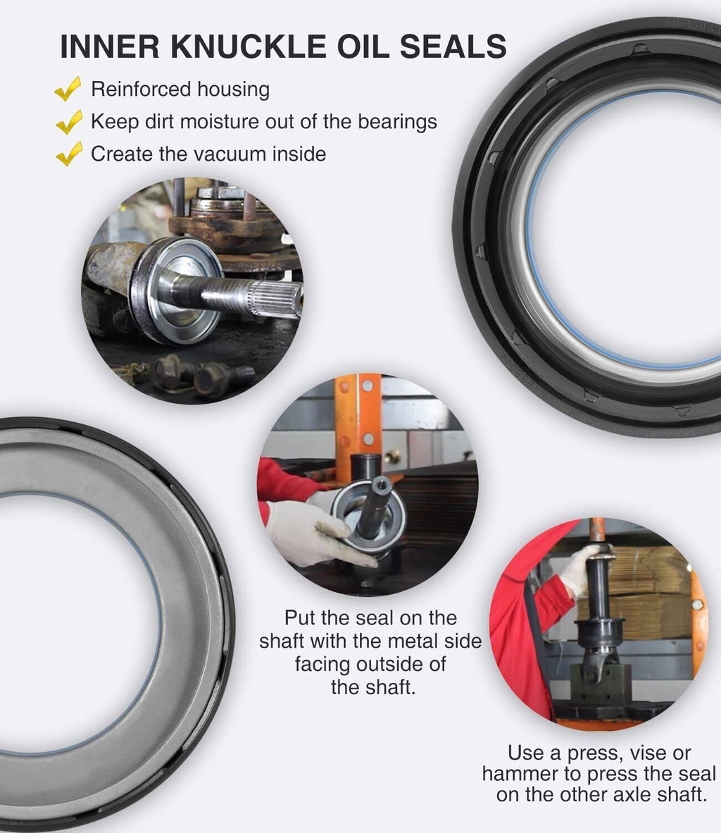 Ford 1998-2004 F250 F350 superduty Dana 50 60, Front Axle Knuckle Tube Seal Kit