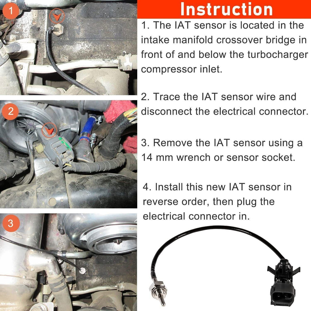 Intake Air Temperature Sensor 97381182 For 2006-2010 GM LBZ / LMM 6.6L Duramax