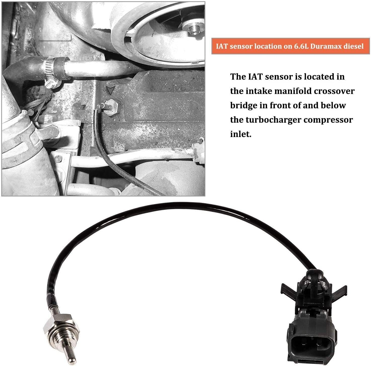 Intake Air Temperature Sensor 97381182 For 2006-2010 GM LBZ / LMM 6.6L Duramax