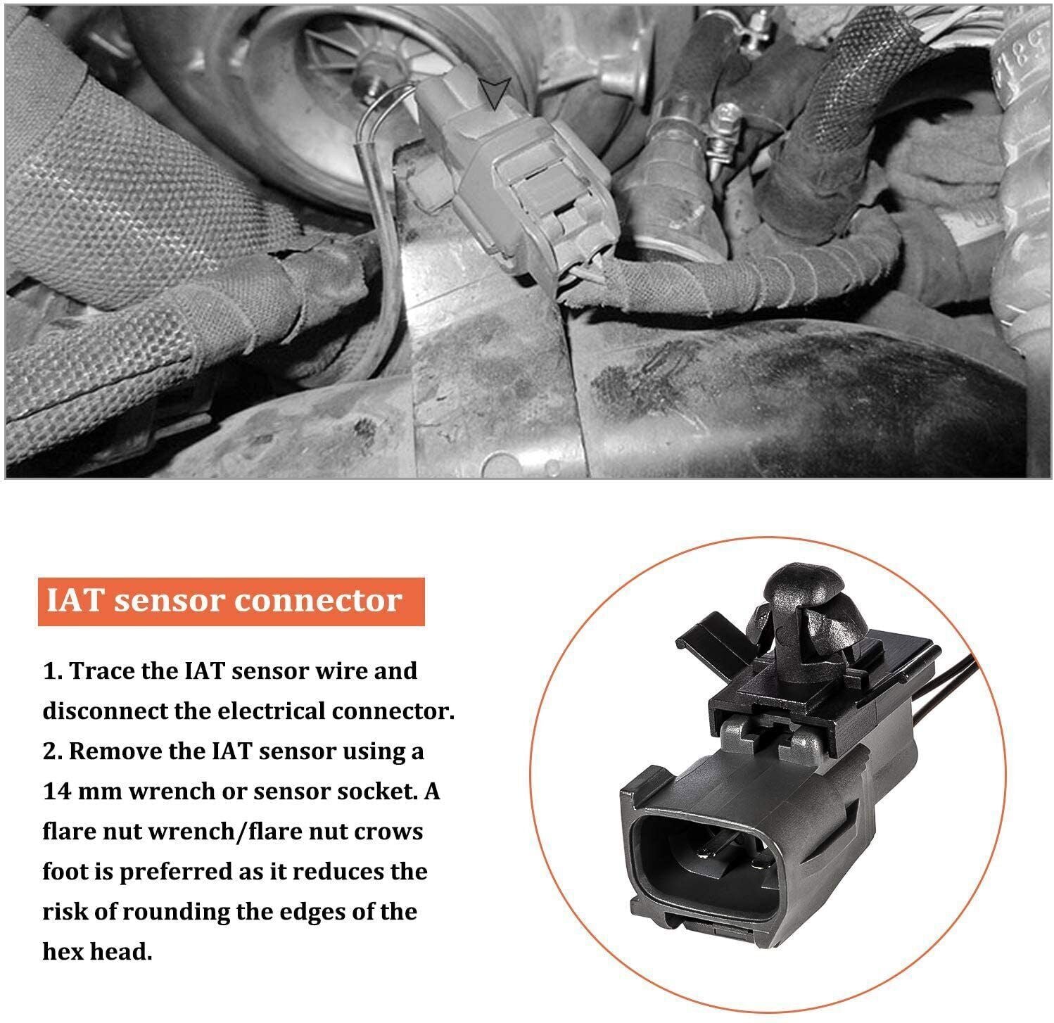 Intake Air Temperature Sensor 97381182 For 2006-2010 GM LBZ / LMM 6.6L Duramax