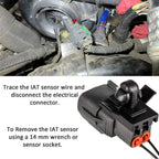 Intake Air Temperature Sensor 97381182 For 2006-2010 GM LBZ / LMM 6.6L Duramax