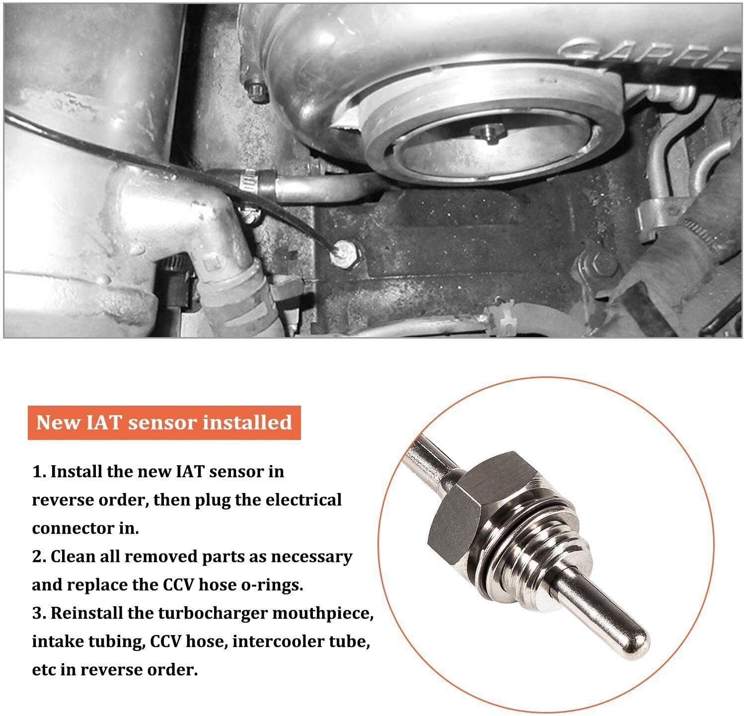 Intake Air Temperature Sensor 97381182 For 2006-2010 GM LBZ / LMM 6.6L Duramax