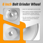 2''x72" Belt Grinder Knife Grinder 6" Drive Wheel Crowned 5/8" Bore Aluminum