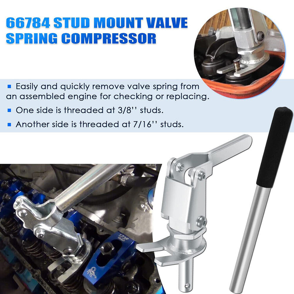 66784 Stud Mount Valve Spring Compressor Remove & Install for all 3/8" & 7/16"