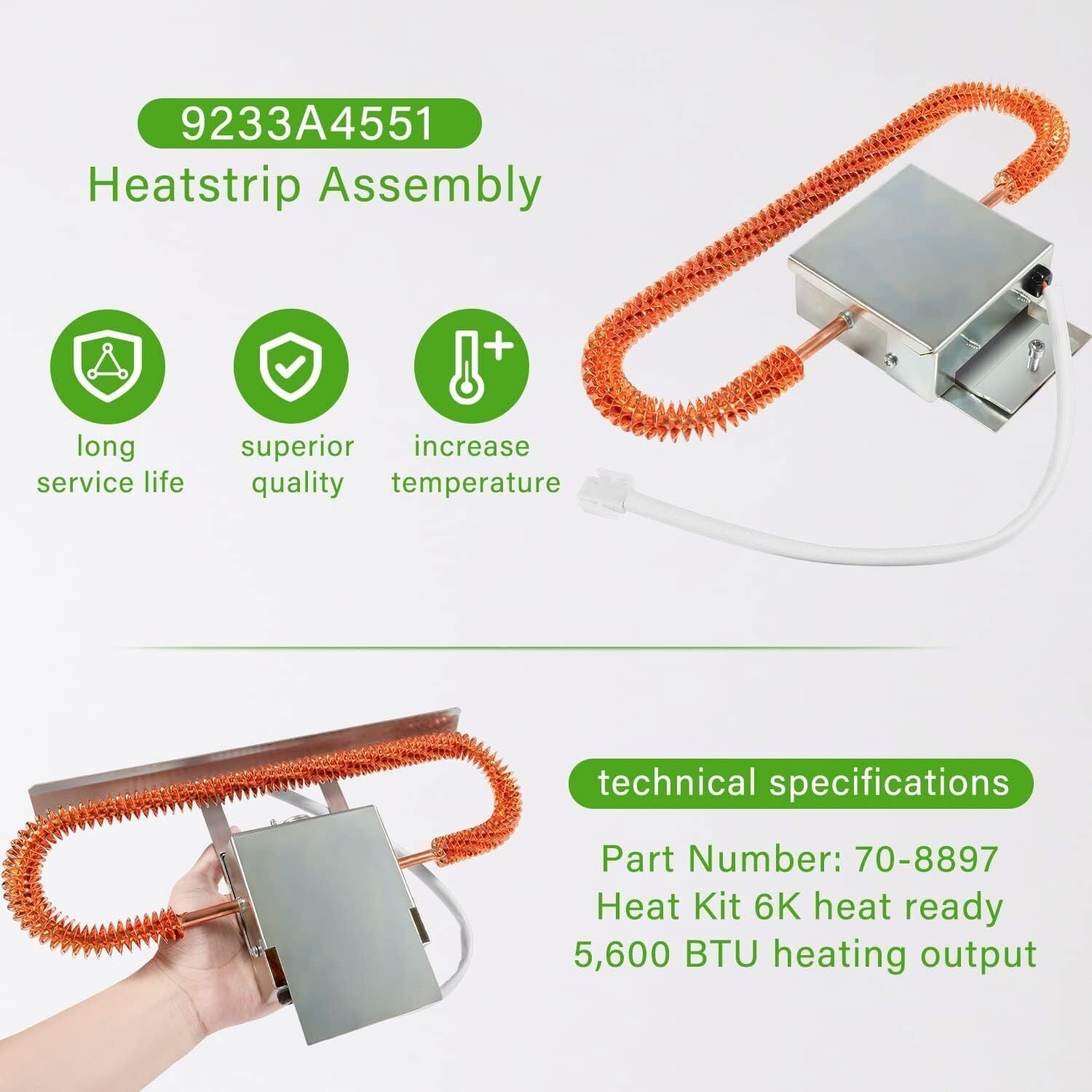 9233-4551 Electric Heating Element Kits RV Heat Strip Fits for Coleman Mach A/C