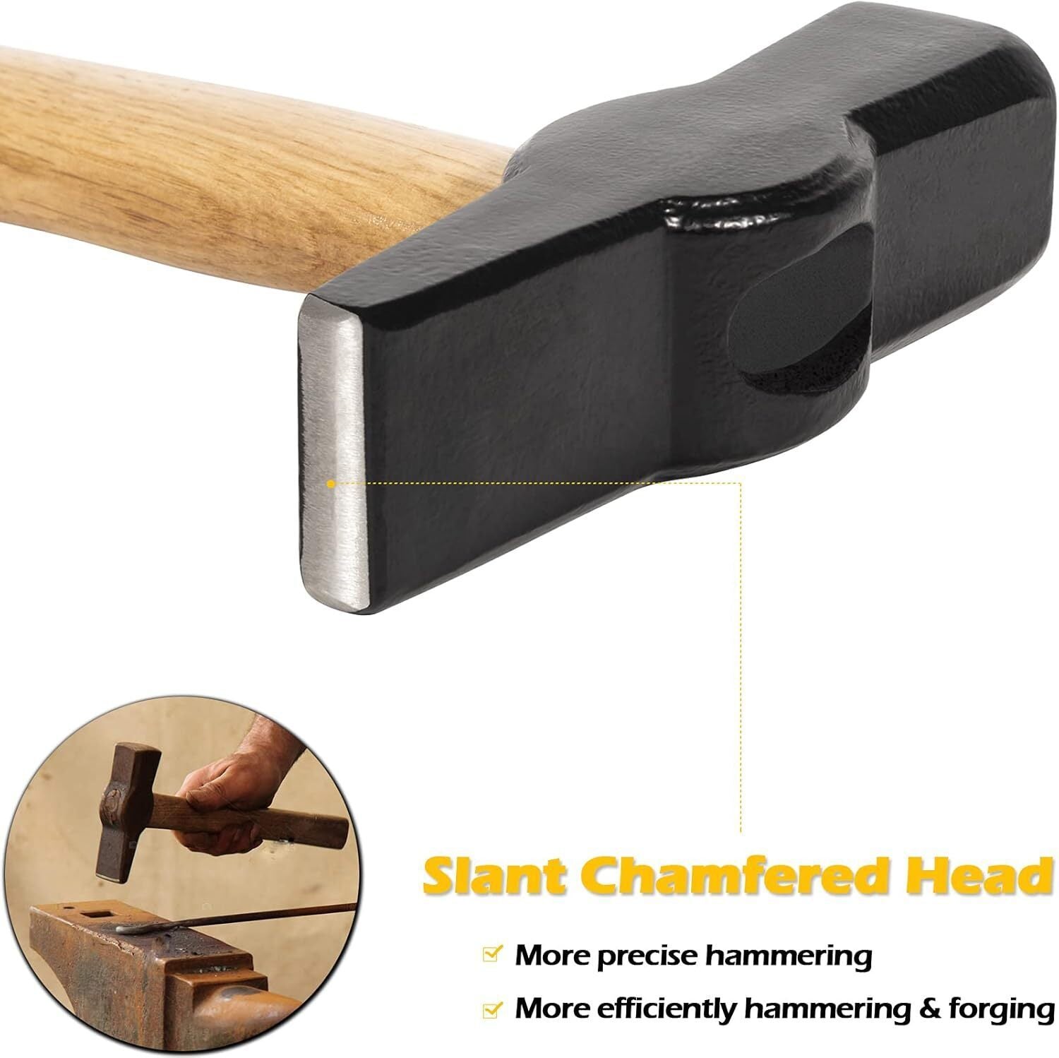 0000811-1000 Blacksmith Hammer Knife Making Bladesmith Anvil Forge Tongs Tool