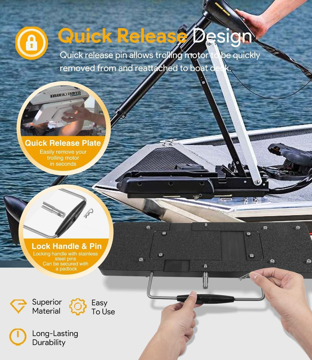 MKA-23 1854023 Composite Quick Release Bracket for Electric Steer Trolling Motor