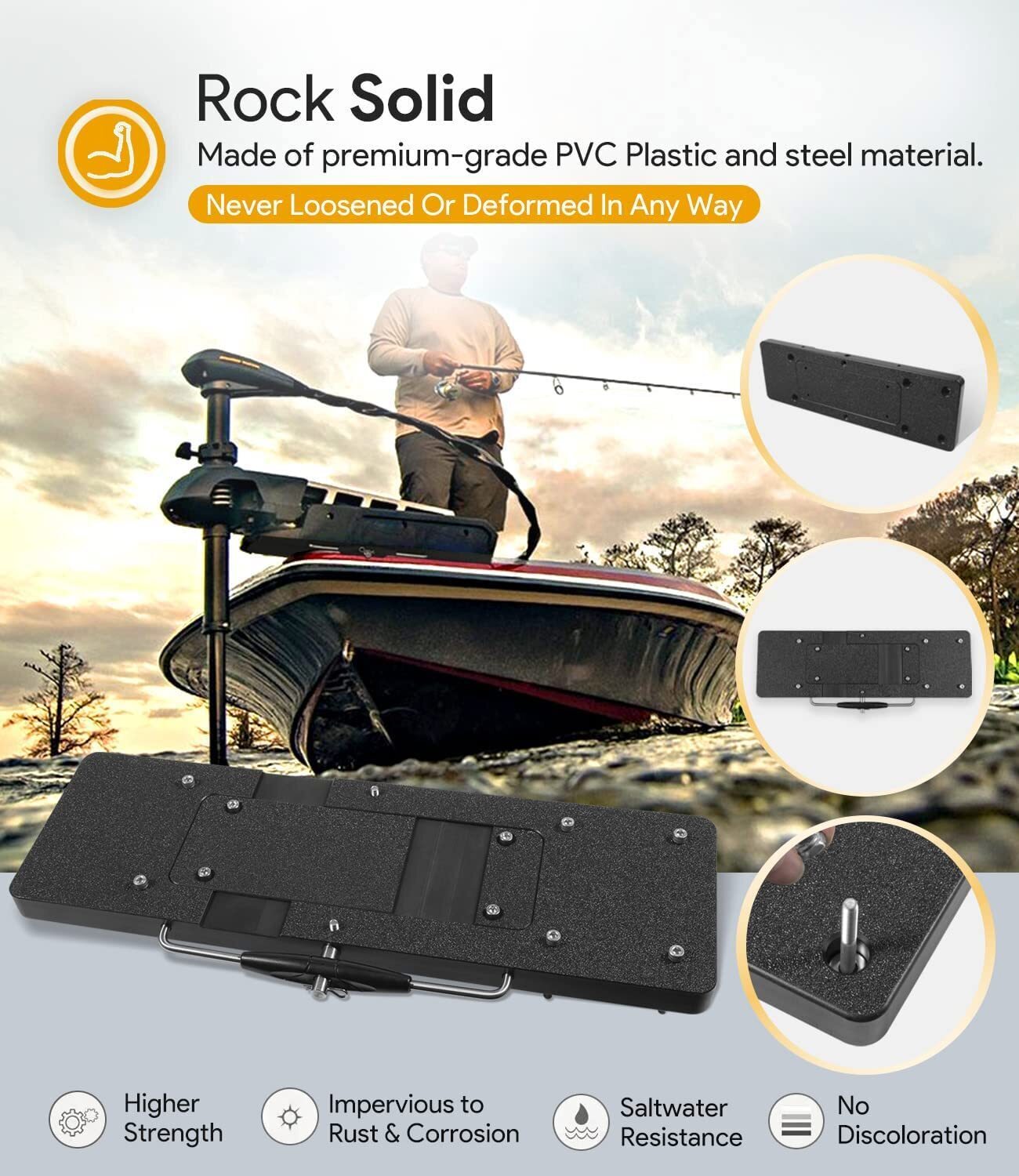 MKA-23 1854023 Composite Quick Release Bracket for Electric Steer Trolling Motor