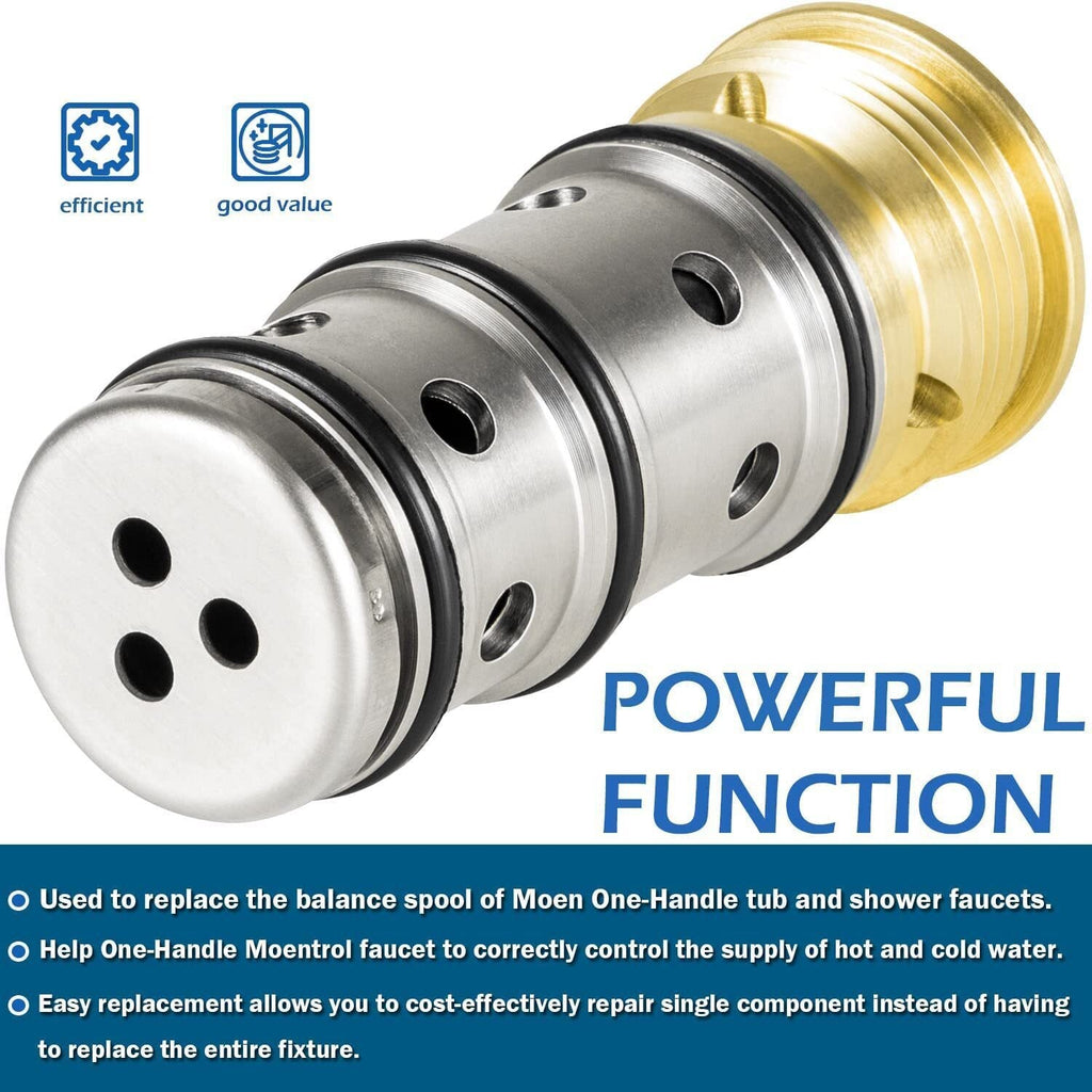 1423 Balancing Spool 132343 & 12318 Stop-Check Valve Kit for Moen Tub and Shower