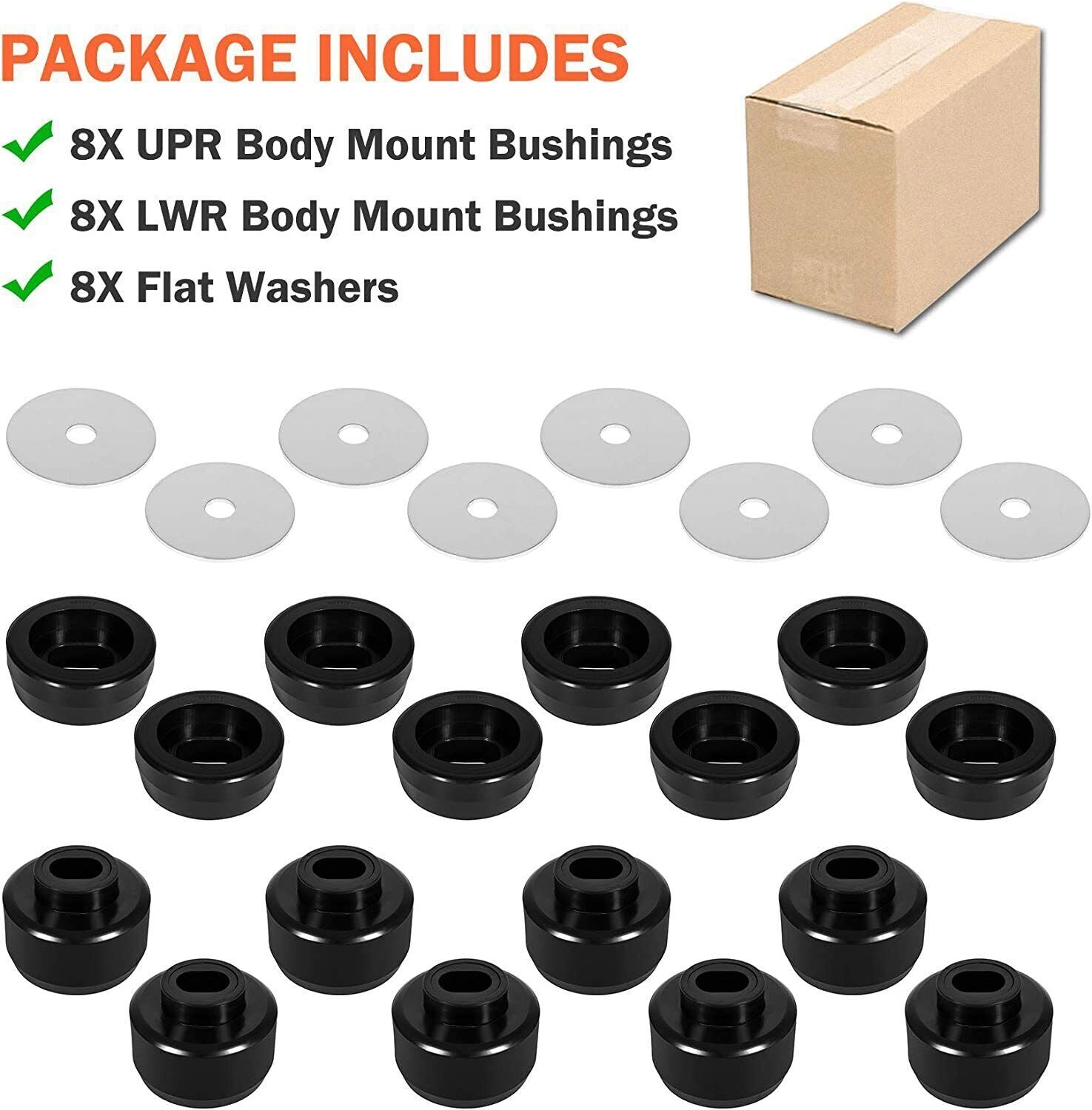 7-141 Body & Cab Mount Bushing Kit for 99-14 Silverado Sierra 1500 2500 2/4WD