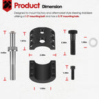 Steering Stabilizer Tie Rod Clamp Stud 1-1/2" OD Tube for Jeep Wrangler JL JT JK