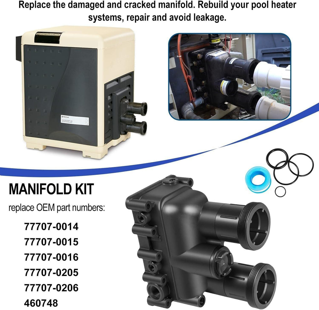 77707-0206 Pool Heater Manifold Body for Pentair MasterTemp,Sta-Rite Max-e-Therm