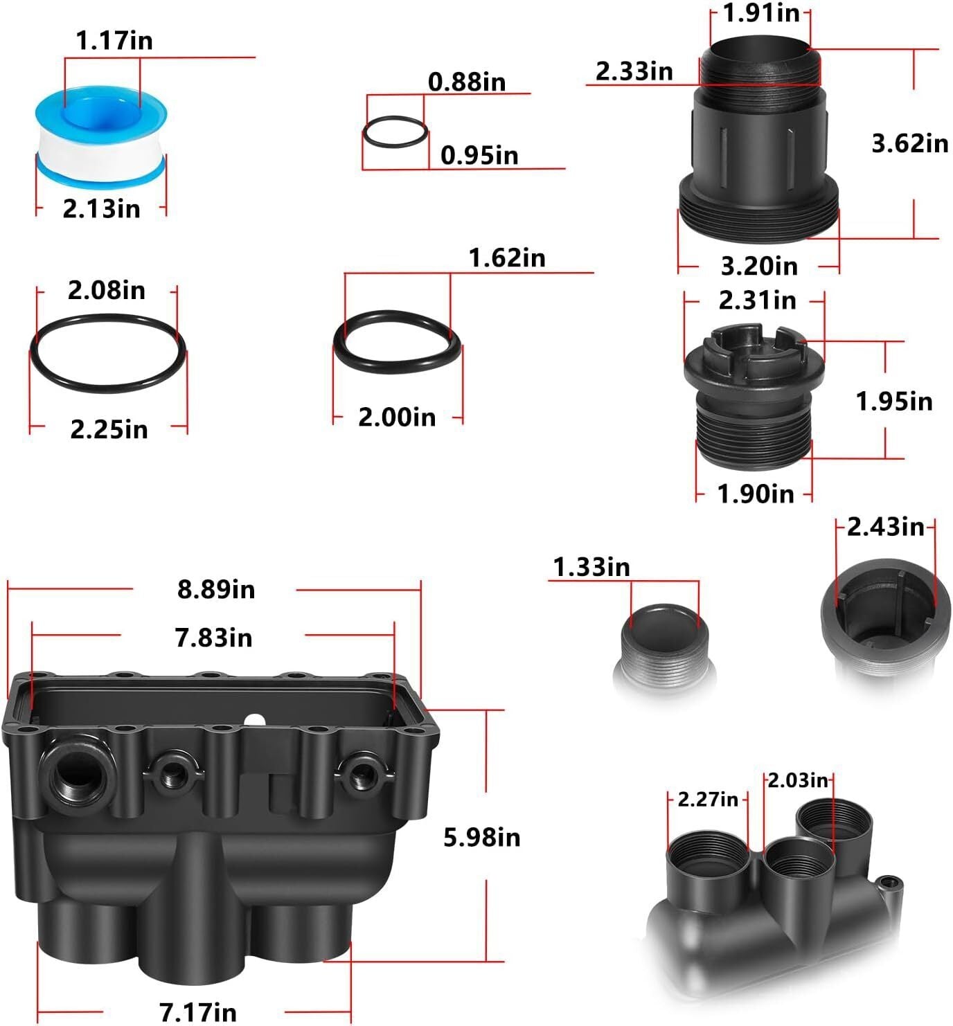 77707-0206 Pool Heater Manifold Body for Pentair MasterTemp,Sta-Rite Max-e-Therm