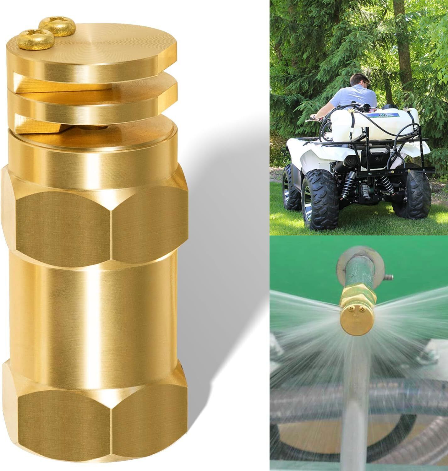 Boomless Spray Nozzle 1/2" FPT #10 Orifices (90° & 180° Caps Included) 4.2 GPM