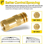 Boomless Spray Nozzle 1/2" FPT #10 Orifices (90° & 180° Caps Included) 4.2 GPM