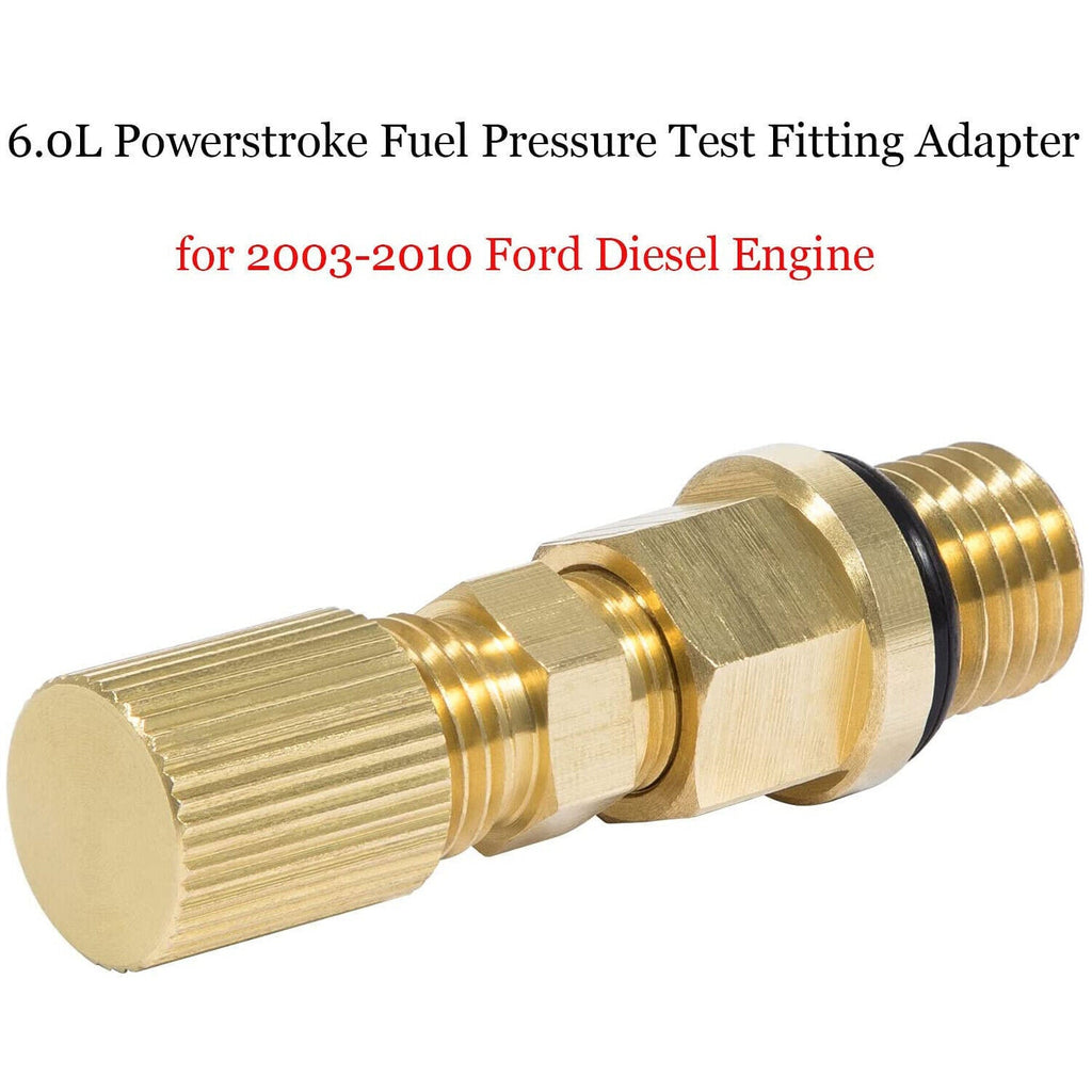 6.0L Ford Powerstroke Diesel Fuel Pressure Test Port & Adapter w/ Schrader Valve