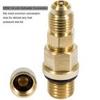 6.0L Ford Powerstroke Diesel Fuel Pressure Test Port & Adapter w/ Schrader Valve