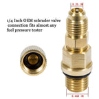 6.0L Ford Powerstroke Diesel Fuel Pressure Test Port & Adapter w/ Schrader Valve