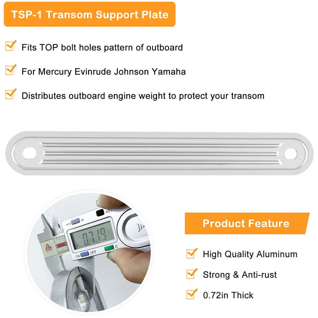 TSP-1 Marine Transom Support Plate & TSP-2DP Support Plate 12" x 2" & 15" X 2"