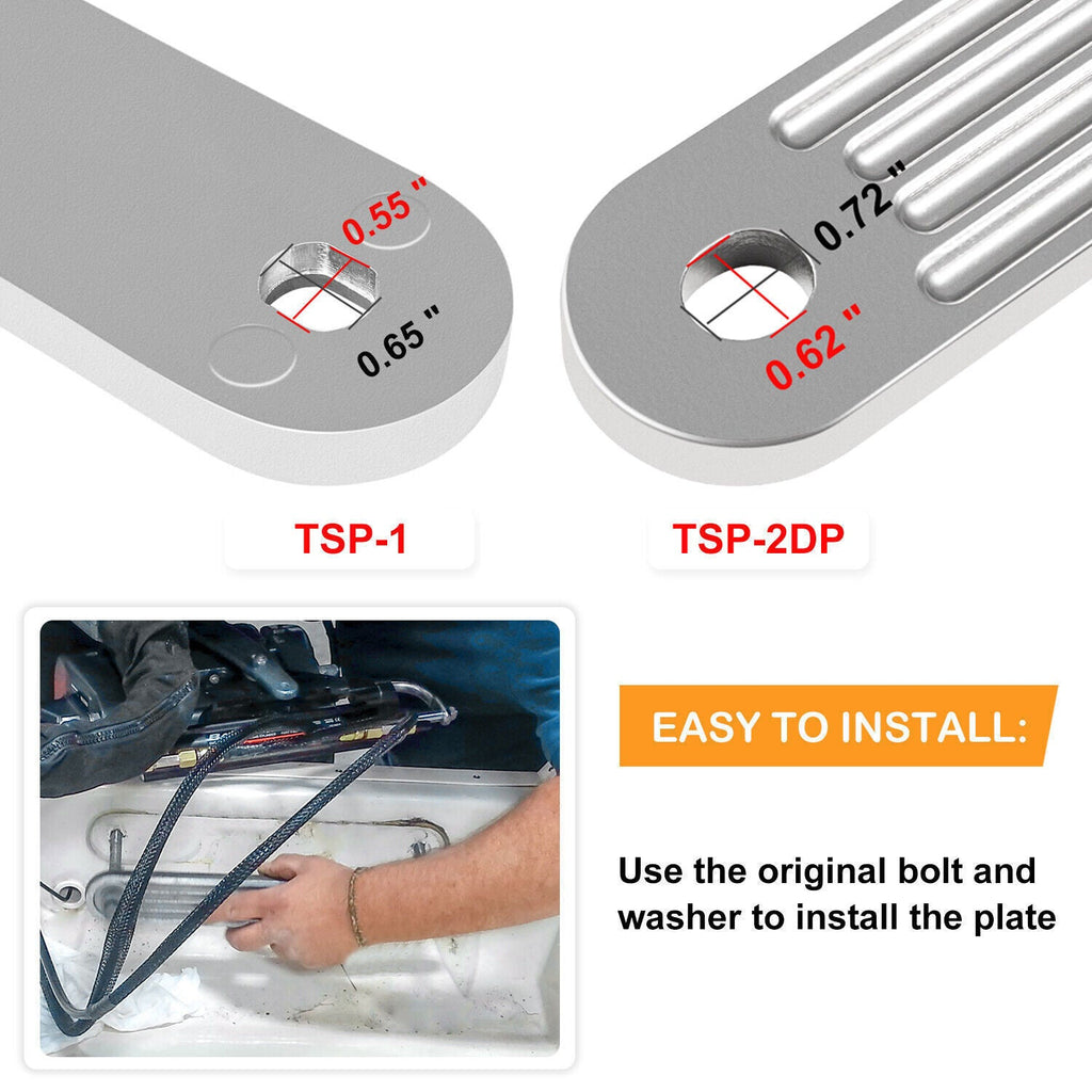 TSP-1 Marine Transom Support Plate & TSP-2DP Support Plate 12" x 2" & 15" X 2"