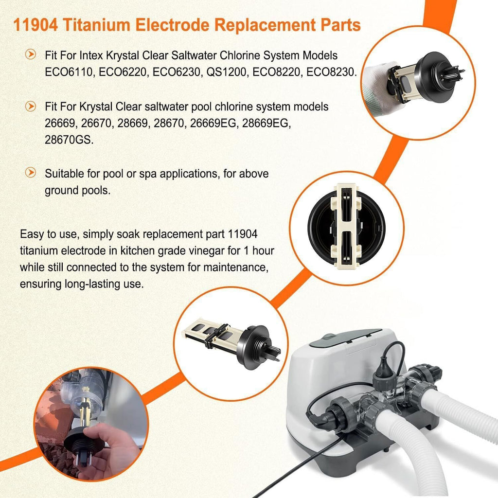 11904 Replacement Titanium Electrode For Intex Saltwater System 28669 28670